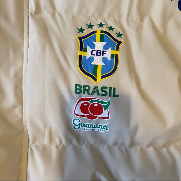 Brasil Brazil thick warm winter waterproof soccer running Puffer Jacket M - Picture 4 of 16